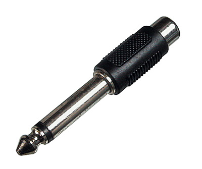 Adattatore audio da 6,3mm maschio 2 poli - cinch femmina rca
