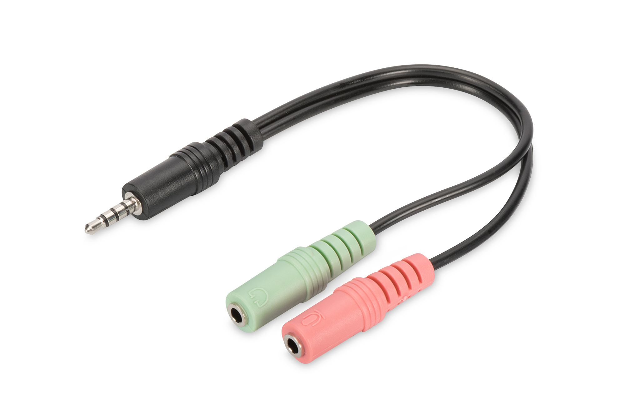 Sdoppiatore audio 3,5 mm maschio - 2 x 3,5 mm femmina per microfono e cuffie pc su smartphone