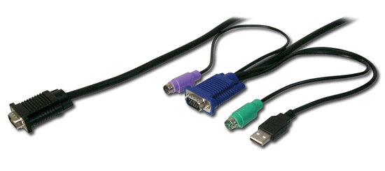 Cavo octopus, vga, 2xps/2, 1xusb (mouse/tastiera), lunghezza 1,8m