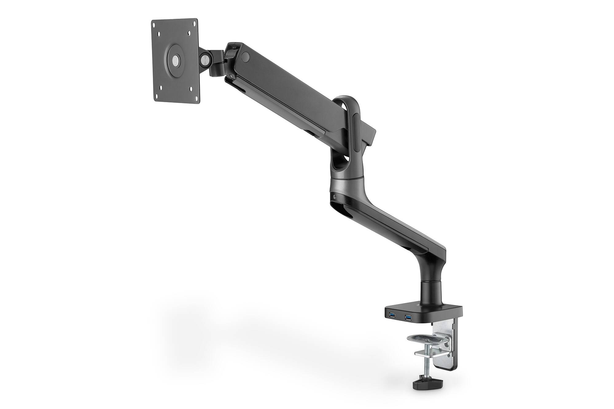 Digitus supporto di design per monitor con 2 x usb, molla a gas e fissaggio a incastro