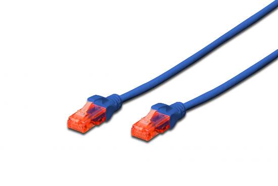 Cavo rete utp cat 6 non schermato mt 1 blu