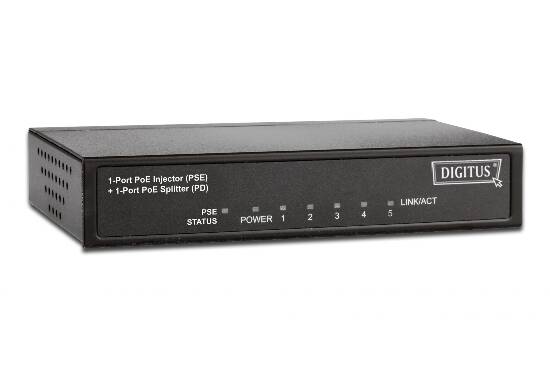 Estensore di linea poe 10/100 mbps 5 porte