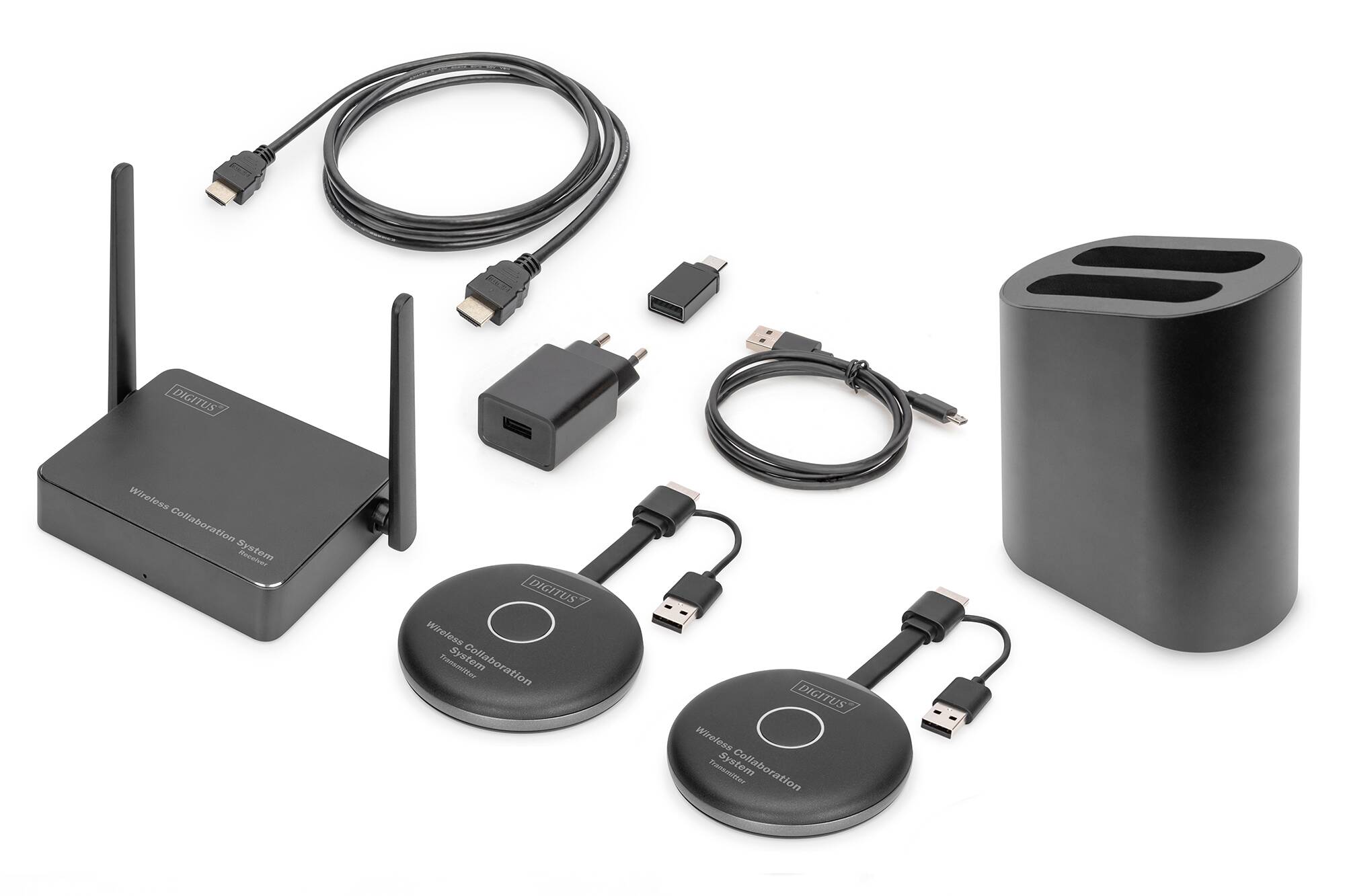 Sistema di presentazione wireless per notebook - smartphone su schermo digitus