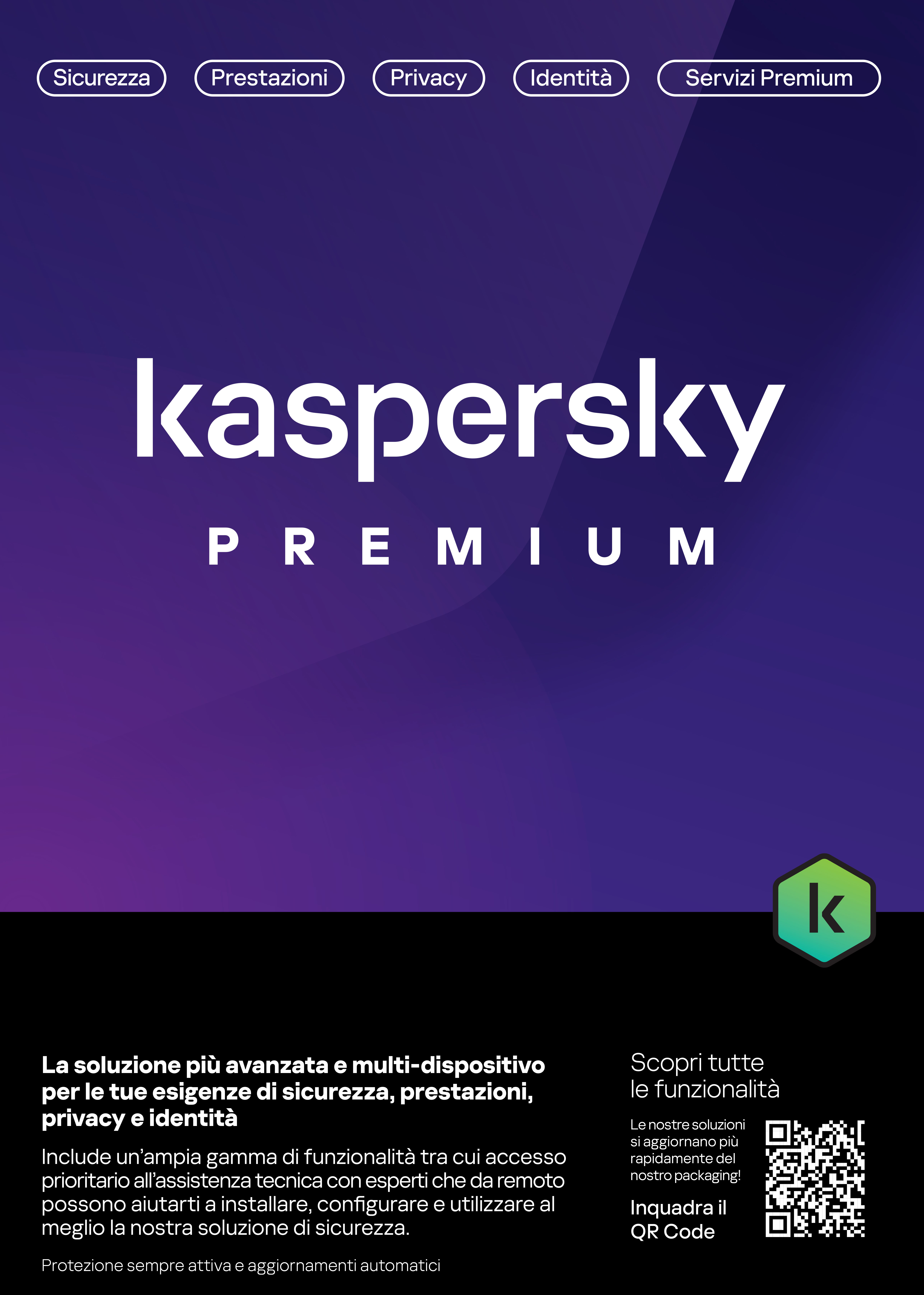 Kaspersky premium 3 dispositivi 1 anno slim sierra bs it