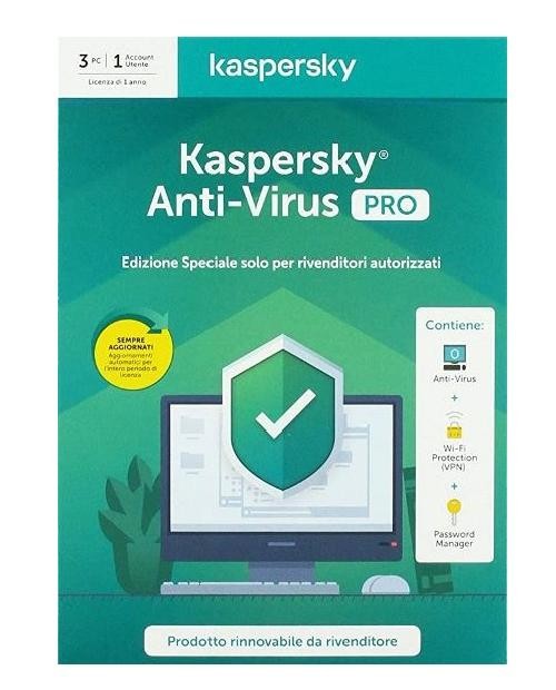 Kaspersky antivirus 3 user pro
