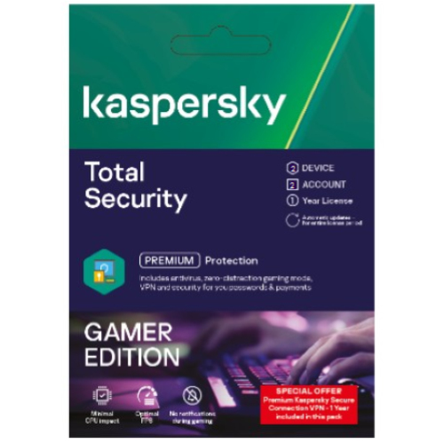 Kaspersky total security 2 dispositivi gamer mode
