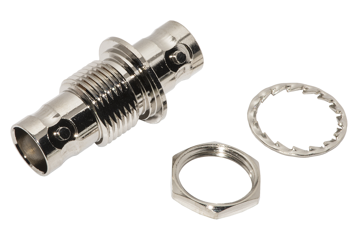 Adattatore bnc femmina/femmina bulkhead