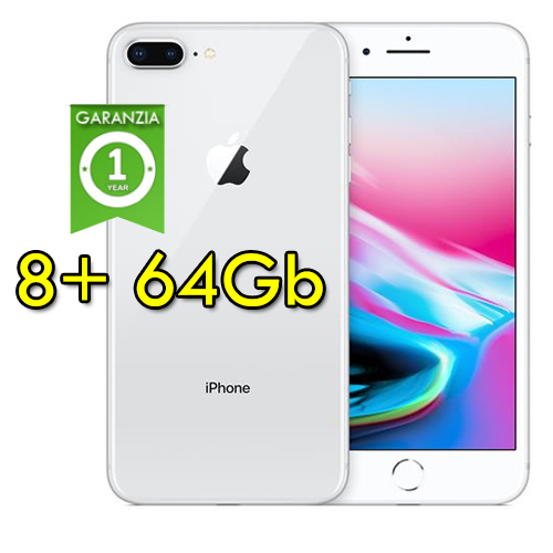 (refurbished) apple iphone 8 plus 64gb silver a11 mq9l2j/a 5.5
