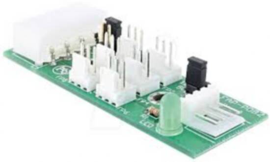 Scheda di distribuzione per 6 ventole 5/12 volt